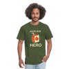 Juice Box Hero Diabetic Humor T1D Funny Unisex Softstyle Adult T-Shirt - military green