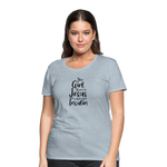 This Girl Runs On Jesus & Insulin Women’s Comfort T-Shirt - heather ice blue