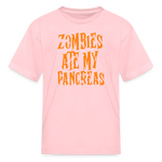 Zombies Ate My Pancreas Halloween Kids' T-Shirt - pink