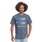 Family No One Fights Alone Diabetes Awareness Adult Unisex T-Shirt - denim
