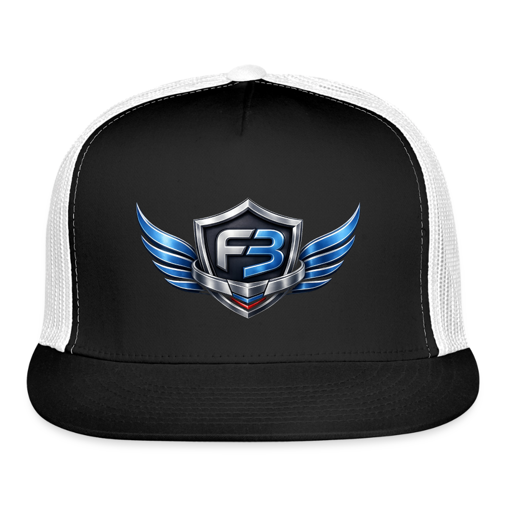 Freedom Band Snap Back Trucker Hat - black/white