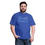 Fu*K Diabetes Blue Ribbon Diabetic Awareness Unisex T-Shirt - royal blue