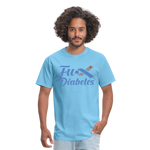 Fu*K Diabetes Blue Ribbon Diabetic Awareness Unisex T-Shirt - aquatic blue