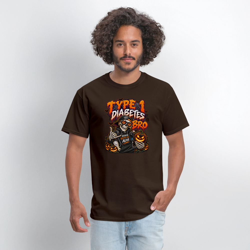 Type 1 Diabetes Bro Halloween Unisex Premium T-Shirt - brown