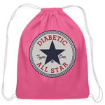 Diabetic Type One All Star Diabetic Supplies Storage Cotton Drawstring Bag - pink