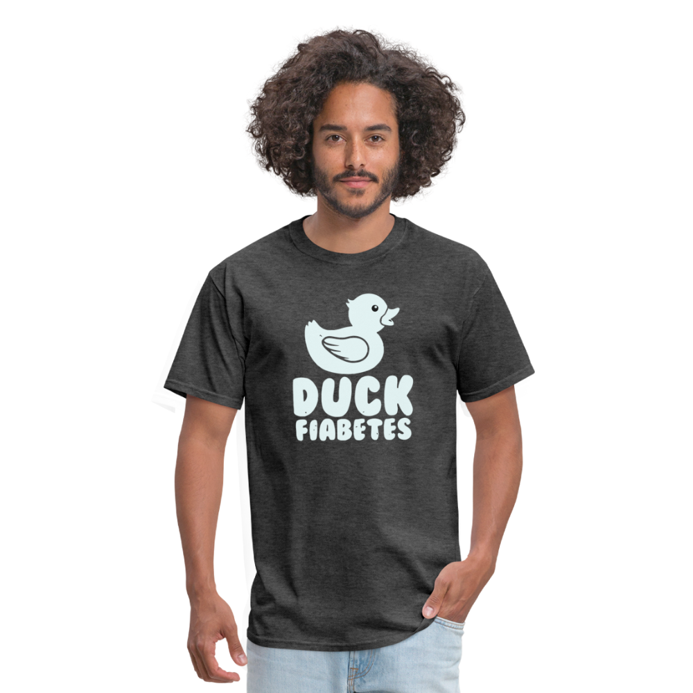 Duck Fiabetes Funny Diabetic Humor Unisex Softyle T-Shirt - heather black