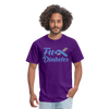 Fu*K Diabetes Blue Ribbon Diabetic Awareness Unisex T-Shirt - purple