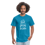 This Girl Runs On Jesus And Insulin Diabetes Awareness Unisex Classic T-Shirt - turquoise
