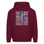 Diabetes Awareness Ribbon Unisex Softstyle Hoodie - burgundy