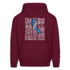 Diabetes Awareness Ribbon Unisex Softstyle Hoodie - burgundy