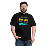 I Run On Diet Coke And Insulin Adult Funny Diabetes Awareness Unisex T-Shirt - black