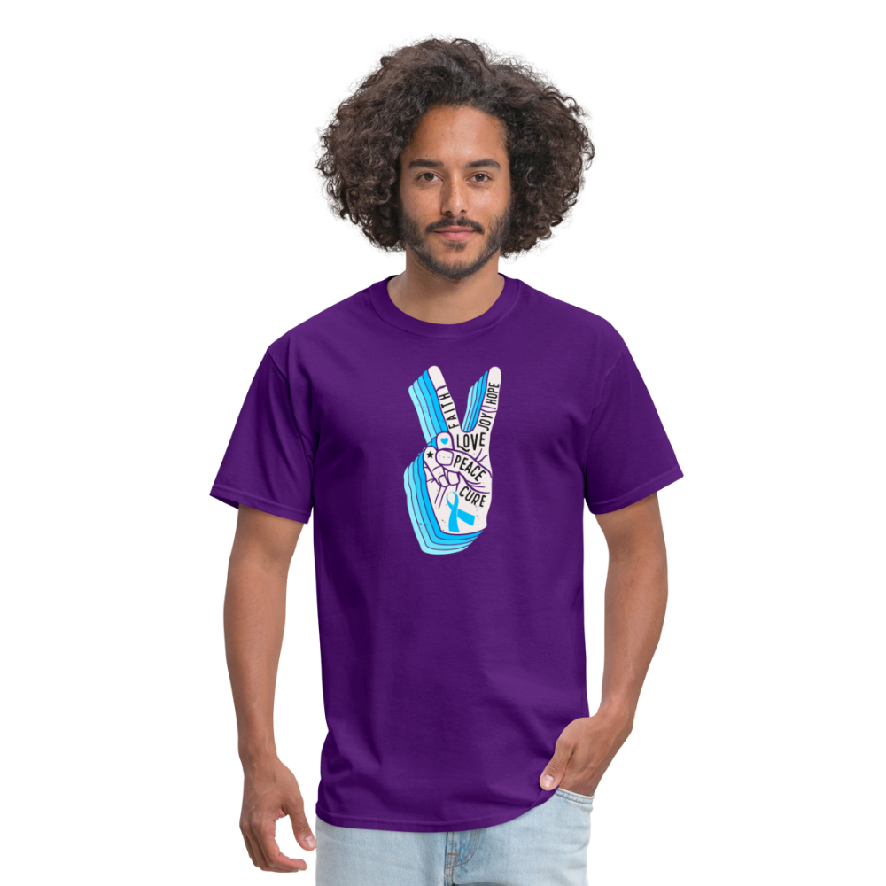 Faith Love Hope joy Peace cure Diabetes Awareness T-Shirt Unisex T-Shirt - purple