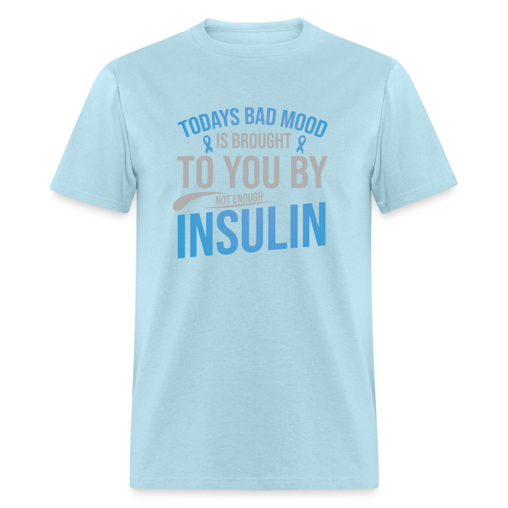 "Today's Mood" Diabetes Insulin Humor Unisex Classic T-Shirt - powder blue