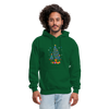 Diabetes Awareness Blue Ribbon Holiday Christmas Tree Sweater - forest green