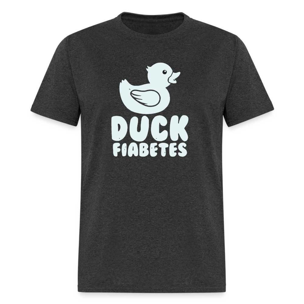 Duck Fiabetes Funny Diabetic Humor Unisex Softyle T-Shirt - heather black