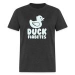 Duck Fiabetes Funny Diabetic Humor Unisex Softyle T-Shirt - heather black