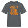 Zombies Ate My Pancreas Halloween Kids' T-Shirt - charcoal