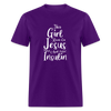 This Girl Runs On Jesus And Insulin Diabetes Awareness Unisex Classic T-Shirt - purple