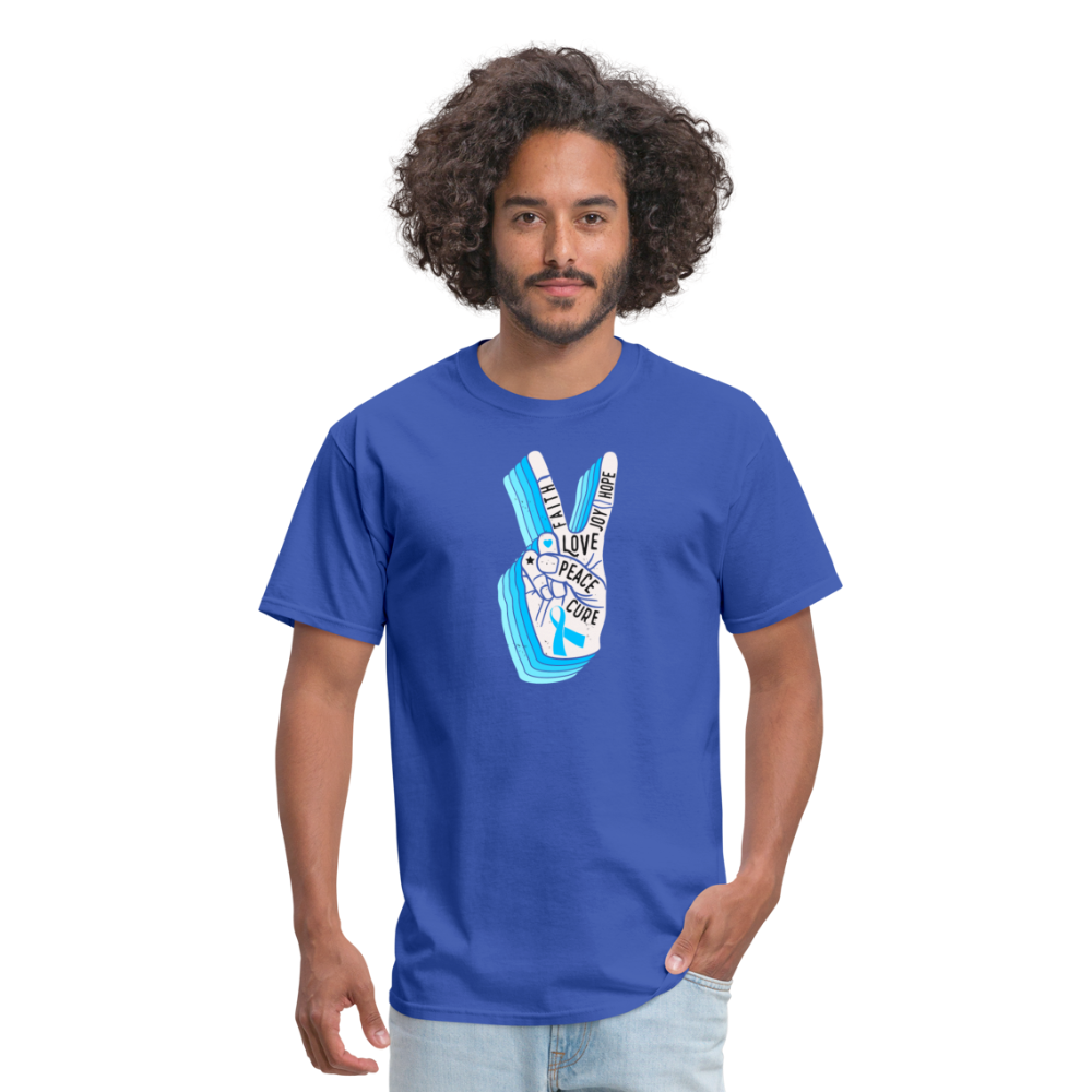 Faith Love Hope joy Peace cure Diabetes Awareness T-Shirt Unisex T-Shirt - royal blue