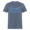 Fu*K Diabetes Blue Ribbon Diabetic Awareness Unisex T-Shirt - denim