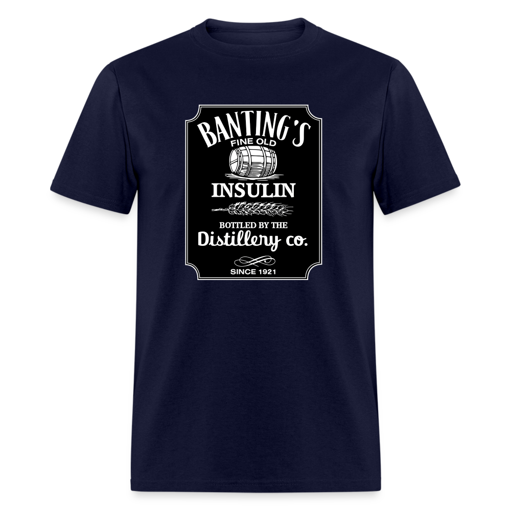 Banting's Distilled Insulin Since 1921 JD Parody Adult Unisex Classic T-Shirt - navy