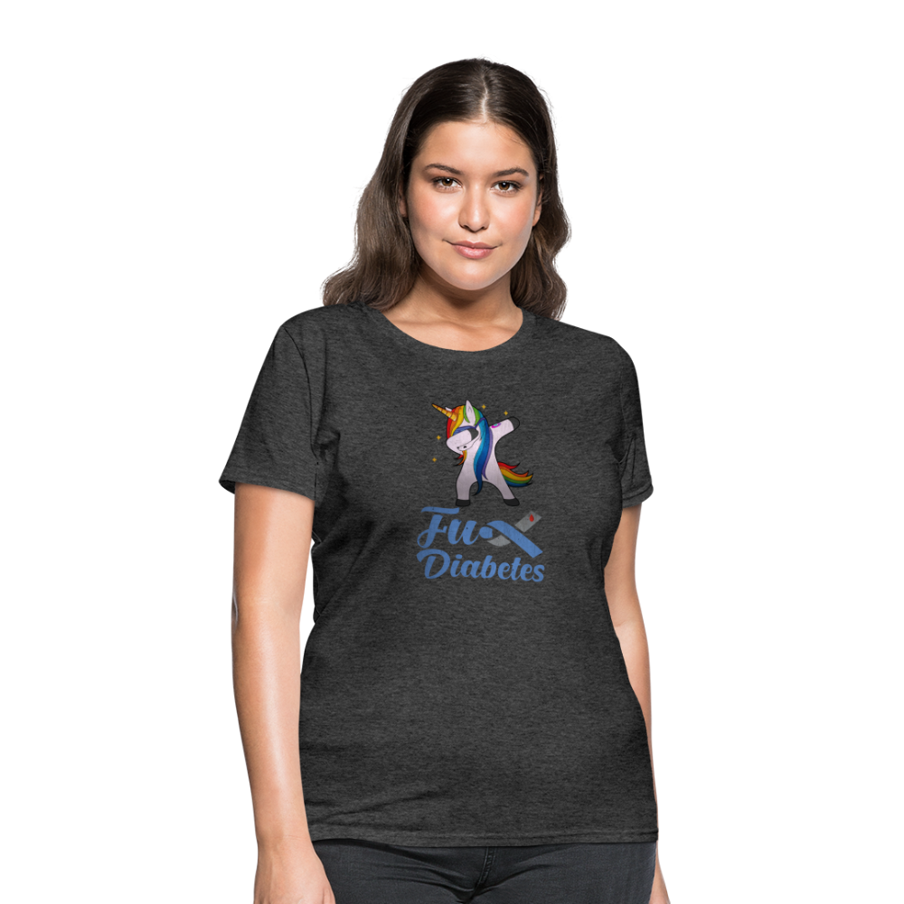 Ladies Fu** Diabetes Humor Premium Women's T-Shirt - heather black