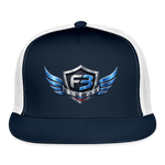 Freedom Band Snap Back Trucker Hat - navy/white