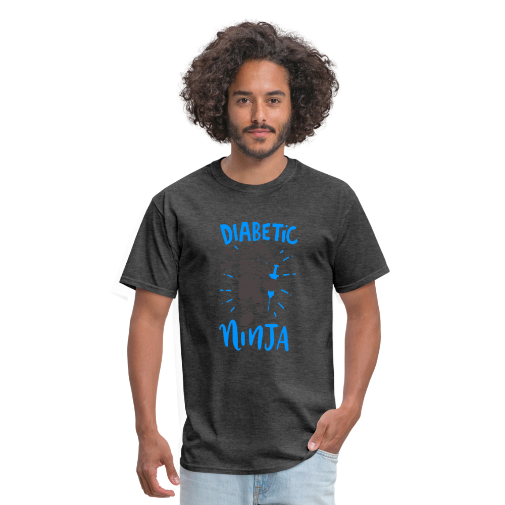 Diabetic Ninja Adult Premium Softstyle Unisex T-Shirt - heather black