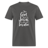 This Girl Runs On Jesus And Insulin Diabetes Awareness Unisex Classic T-Shirt - charcoal