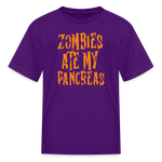 Zombies Ate My Pancreas Halloween Kids' T-Shirt - purple