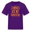 Zombies Ate My Pancreas Halloween Kids' T-Shirt - purple