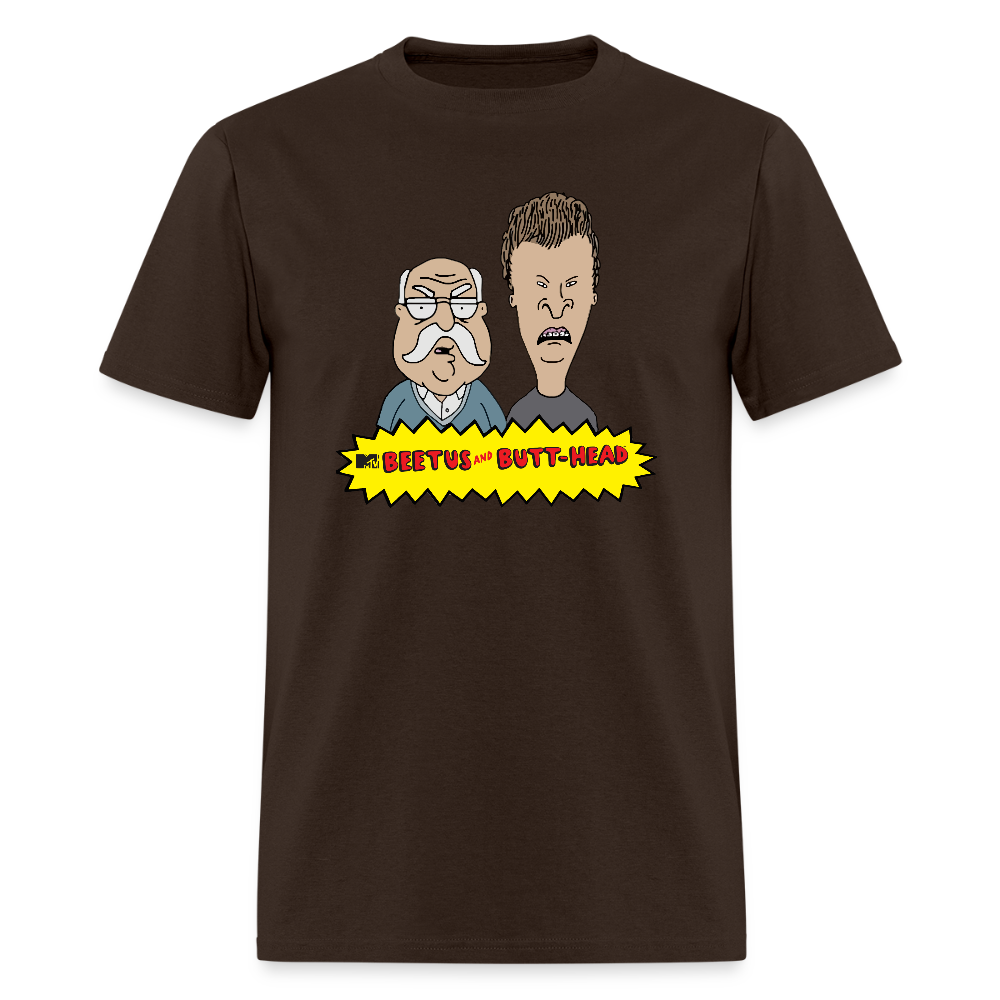Beetus & Butthead Mashup Parody Diabetes Unisex Adult T-Shirt - brown