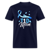 T1D Mom Blue Diabetes Ribbon Awareness Unisex Classic T-Shirt - navy