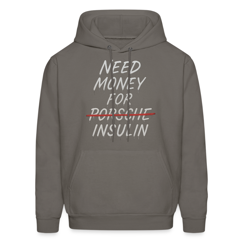 Need Money For Insulin Hoodie Parody Unisex Sweatshirt Hoody - asphalt gray