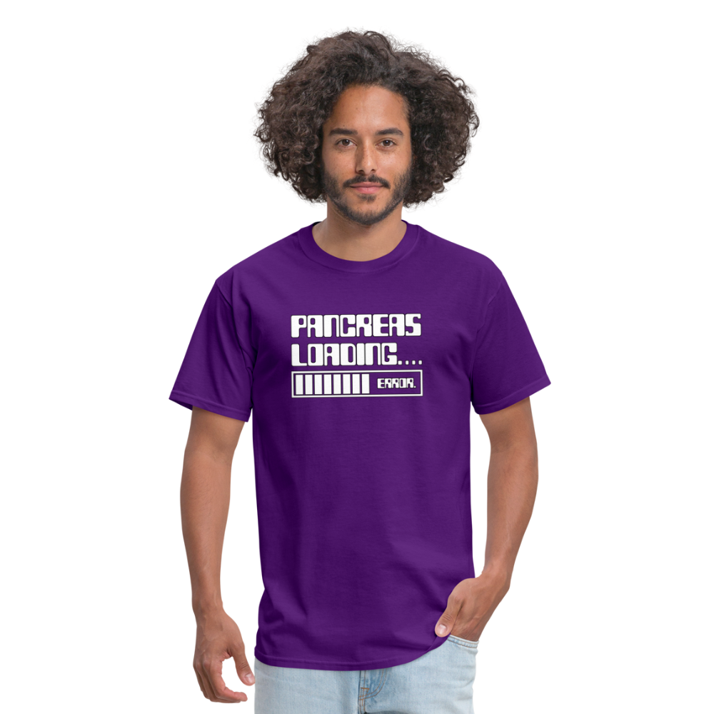 Pancreas Loading Error Humor Diabetes T-Shirt - purple