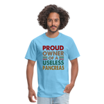 Proud Owner Of A Useless Pancreas Softstyle Unisex T-Shirt - aquatic blue