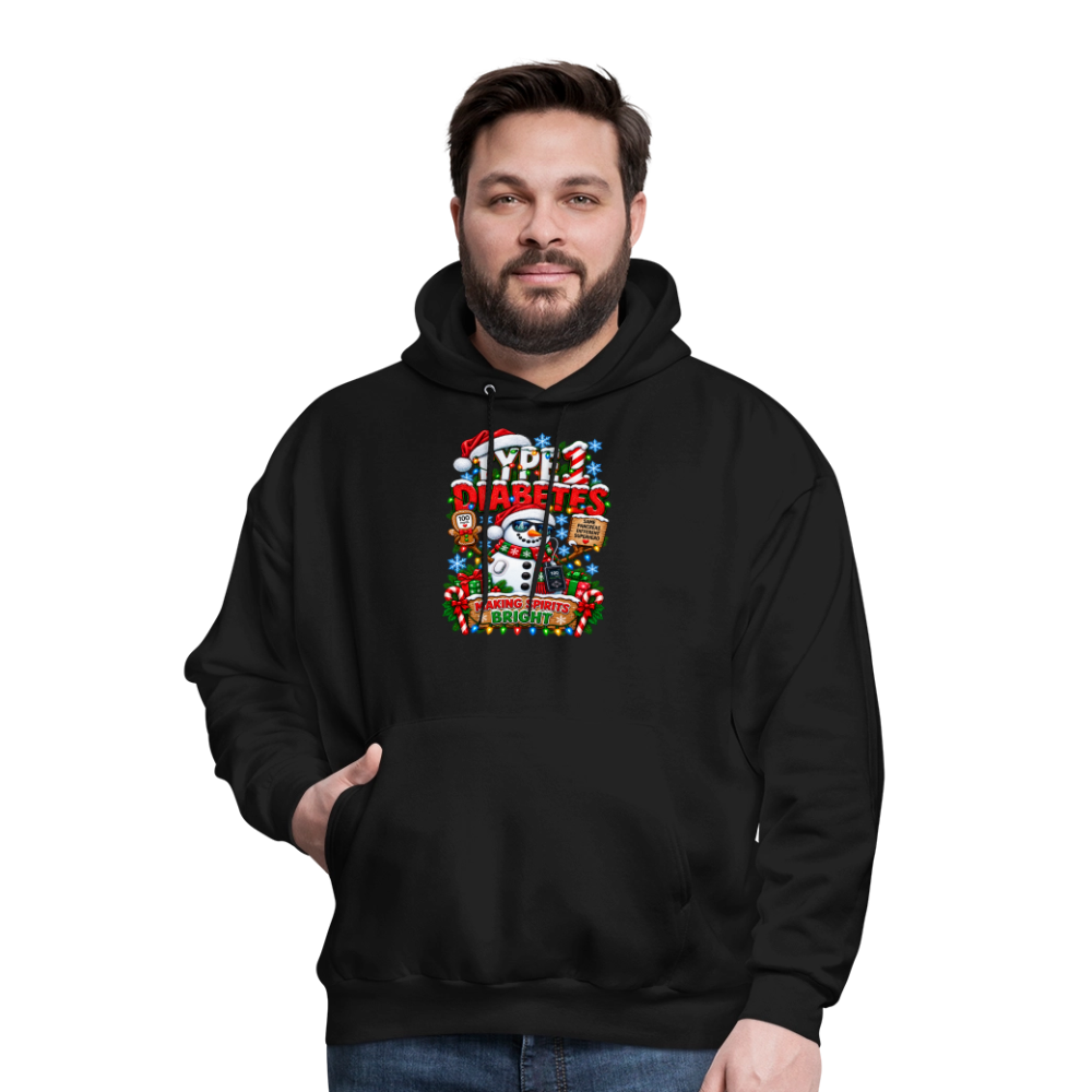Type 1 Diabetes Ugly Christmas Men's Hoodie - black