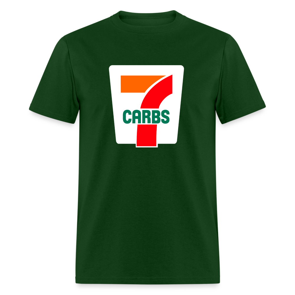 7 Carbs 7/11 Parody Humor Diabetes Unisex T-Shirt - forest green