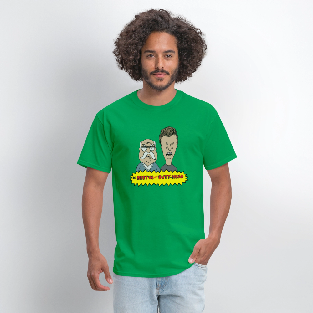 Beetus & Butthead Mashup Parody Diabetes Unisex Adult T-Shirt - bright green