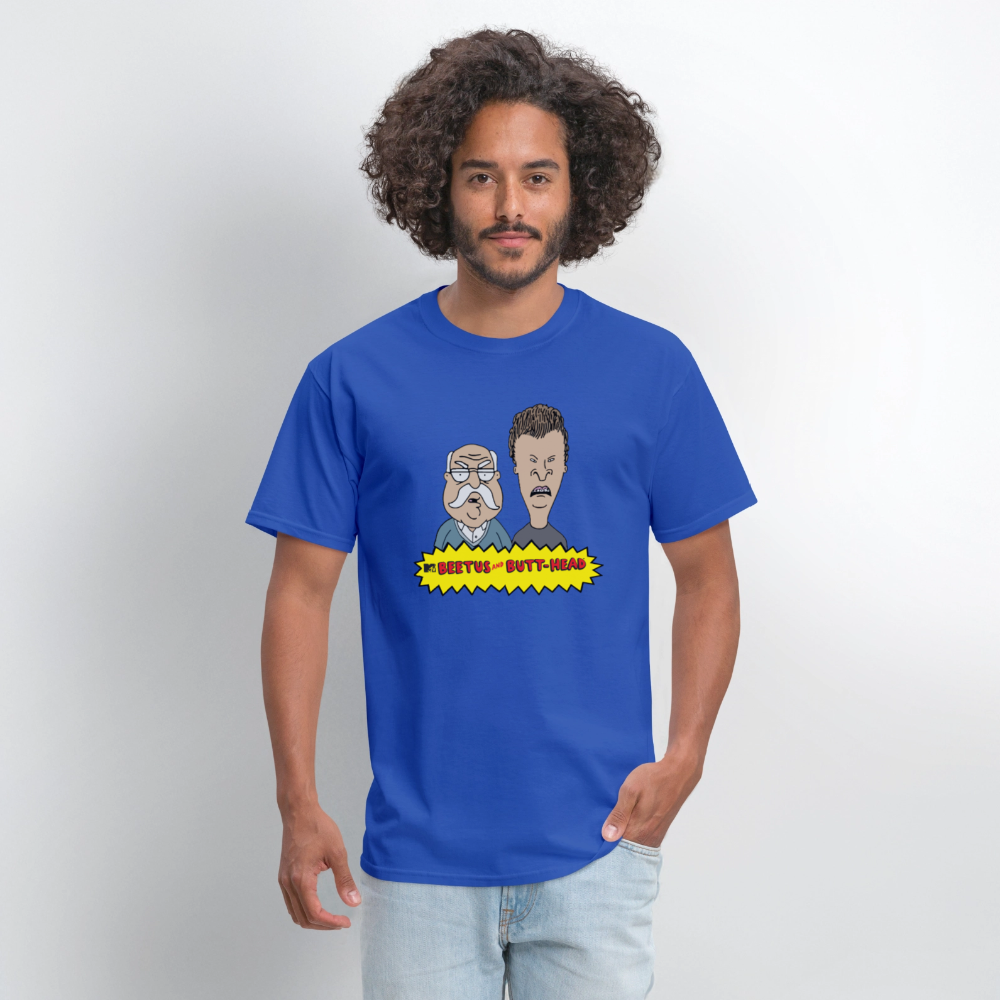 Beetus & Butthead Mashup Parody Diabetes Unisex Adult T-Shirt - royal blue
