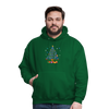 Diabetes Awareness Blue Ribbon Holiday Christmas Tree Sweater - forest green