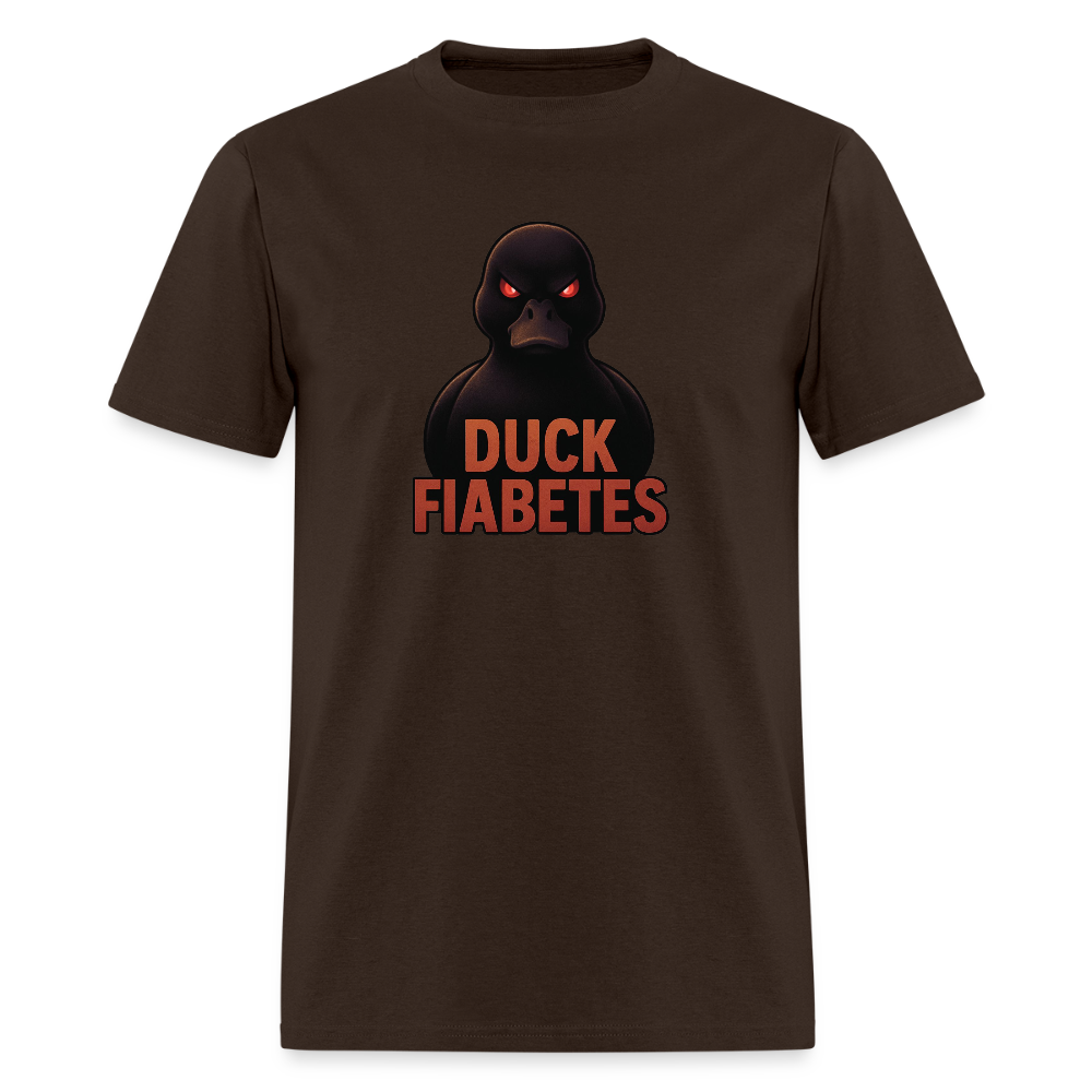 Duck Diabetes Umisex Adult  T-Shirt - brown