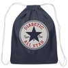 Diabetic Type One All Star Diabetic Supplies Storage Cotton Drawstring Bag - navy