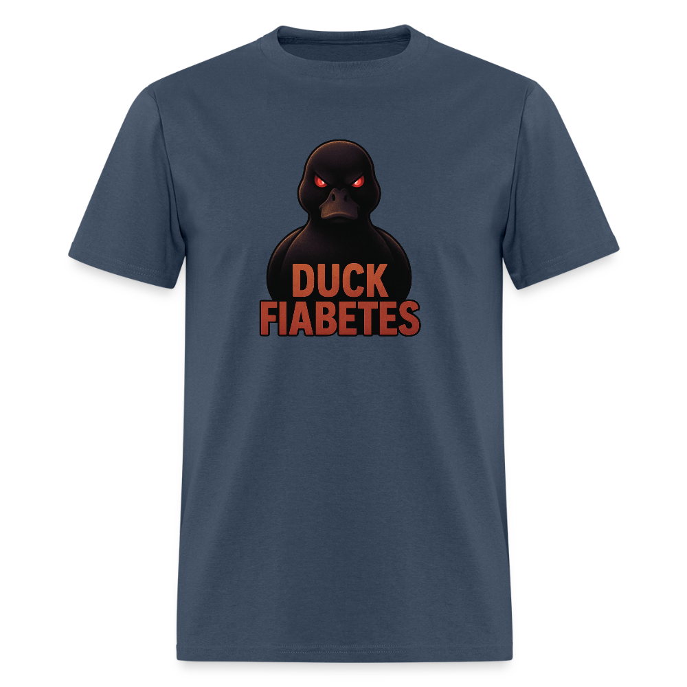 Duck Diabetes Umisex Adult  T-Shirt -  blue dusk