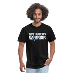 Type 1 Diabetes Warrior Blue Ribbon Pride T-Shirt - black