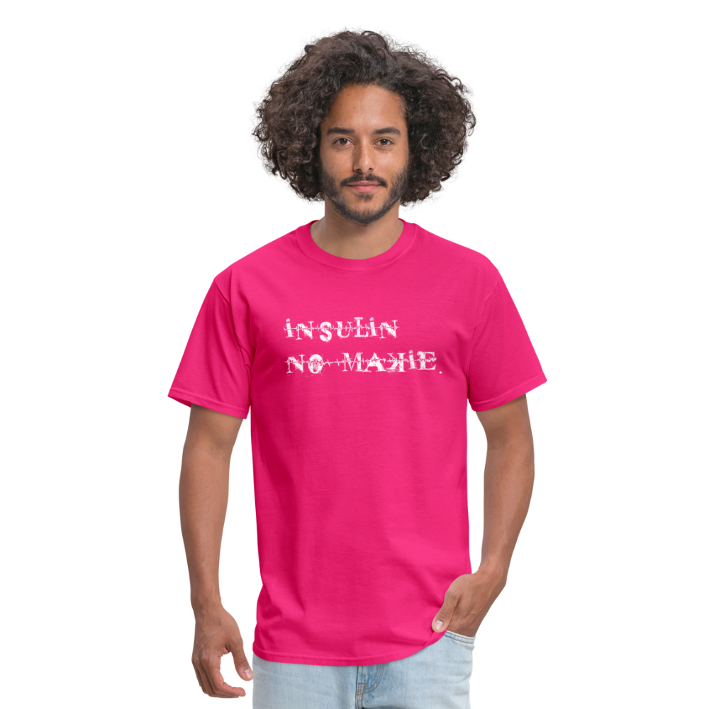 Insulin No-Makie Diabetic #Warrior Pride Funny T-Shirt - fuchsia