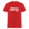 Insulin Is A Human Right Diasbetes Awarness Adult Unisex Classic T-Shirt - red