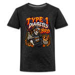 T1D BRO! Halloween Kids' & Youth Premium T-Shirt - charcoal grey