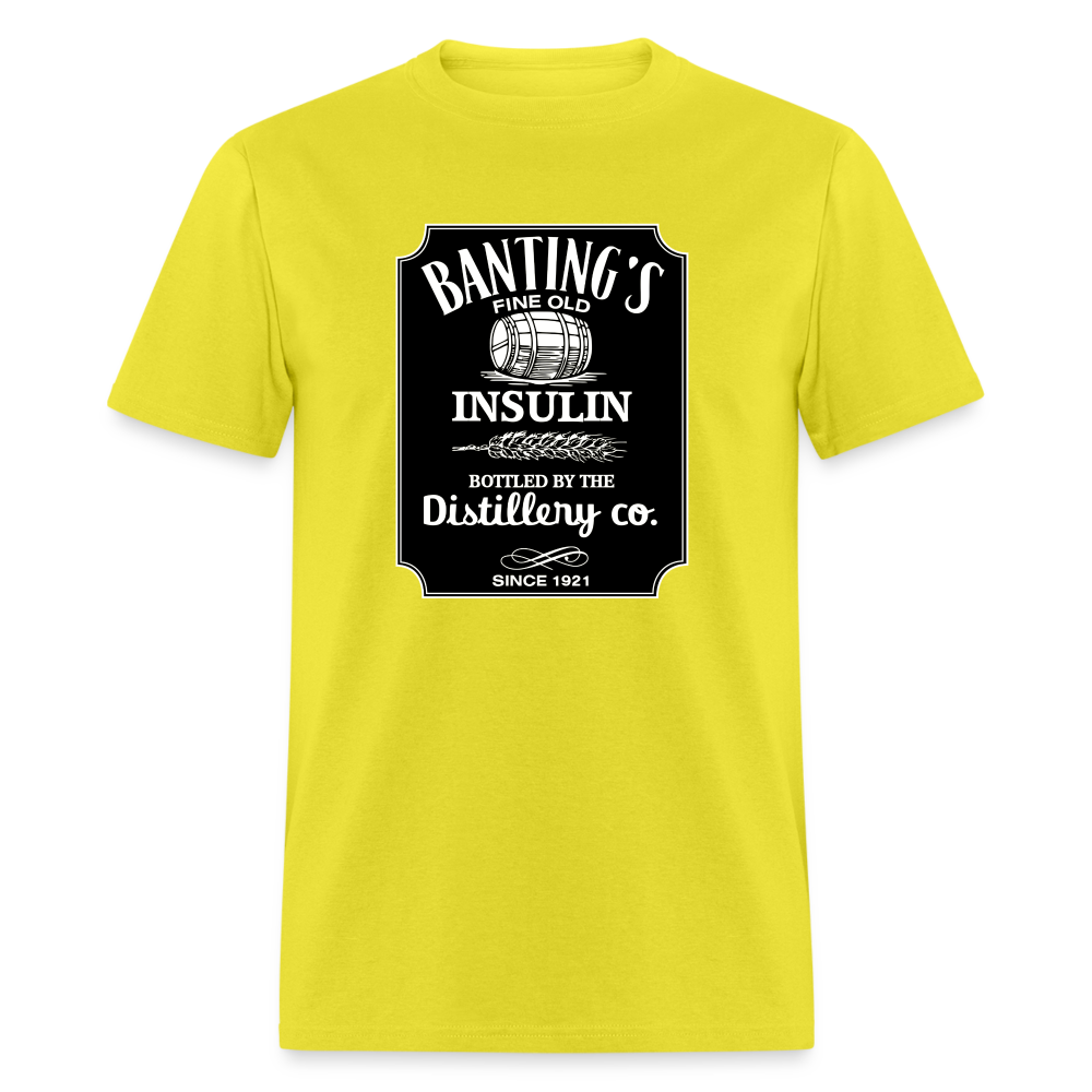 Banting's Distilled Insulin Since 1921 JD Parody Adult Unisex Classic T-Shirt - yellow