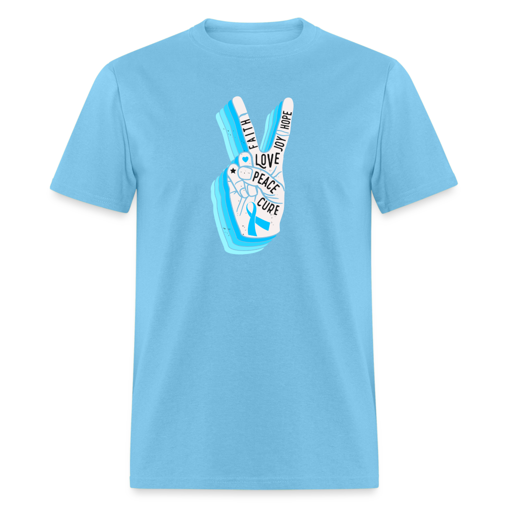 Faith Love Hope joy Peace cure Diabetes Awareness T-Shirt Unisex T-Shirt - aquatic blue